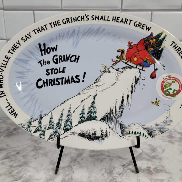 The Grinch Dining Grinch Serving Platter Oval Dr Seuss How The